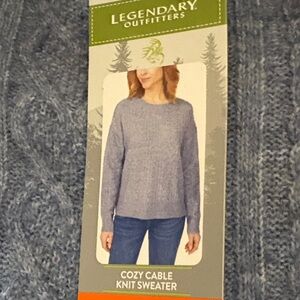 Heather Gray Cable Knit Sweater